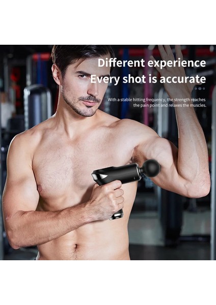 Siyah Tip-C Şarj Elektrikli Fasya Masajı Ayarlanabilir Kas Masajı Düşük Gürültülü Gevşeme (Yurt Dışından) indirimleri