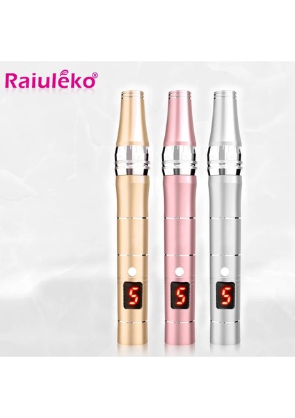 Yuvarlak Nano 10 Adet Elektrikli Mikro Minik Iğneler Mym Mts Profesyonel Kablosuz Elektrikli Cilt Bakım Seti Araçları Microblading Süngü Dövme Tabancası Araçları Kalem (Yurt Dışından)