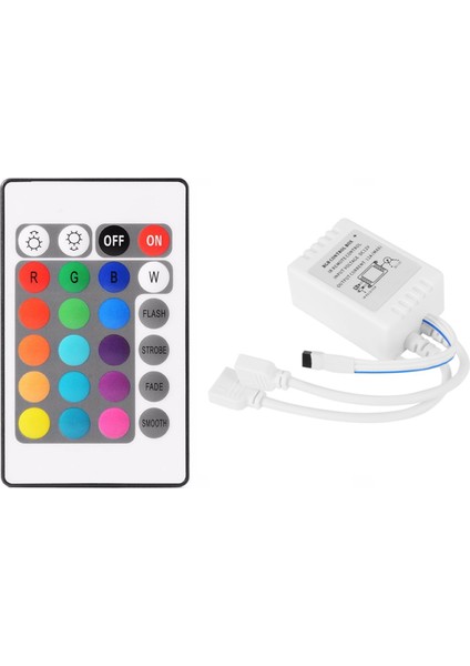 DC12V Rgb LED Denetleyici + 24 Tuşlar Uzaktan Kumanda Rgb Kontrol Kutusu Ir Işık Şeridi Denetleyicisi Için 2835 5050 Rgb Işık Şeridi (Yurt Dışından)