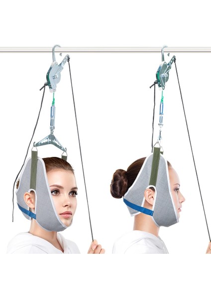 Kutu ile Ev Boyun Servikal Traksiyon Kiti Ayarlanabilir Asılı Boyun Duruş Düzeltici Sedye Masaj Sağlık Boyun Bakımı Brace Destek Aracı (Yurt Dışından)