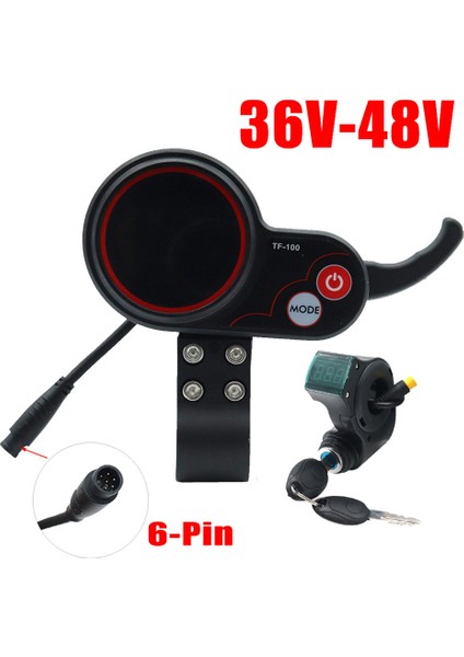 TF-100 Ekran Dashboard 6pin + 3pın Kontak Kilit Anahtarı Scooter Kaykay Kilometre Kugoo M4 Elektrikli Scooter Parçaları (Yurt Dışından) fiyatları