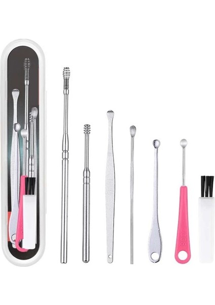 8 Adet Set Kulak Kirini Toplayıcı Kulak Tıkacı Sökücü Curette Kulak Kirini Temizleyici Kaşık Kulak Bakımı Toplama Booger Temizleme Aracı (Yurt Dışından)