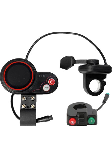 Qs-S4 72V Başparmak Gaz LCD Ekran Ölçer + Anahtar Düğmesi Kiti Sadece Sıfır 11X Elektrikli Scooter 6pın Ekran Için (Yurt Dışından)