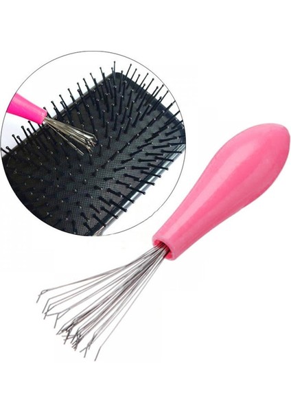 Pembe Tarak Fırça Temizleyici Temizleyici Sökücü Gömülü Güzellik Aracı Plastik Saplı Saç Tarak Temizleme Kanca Salon Kuaförlük Aracı Berber (Yurt Dışından) indirimleri
