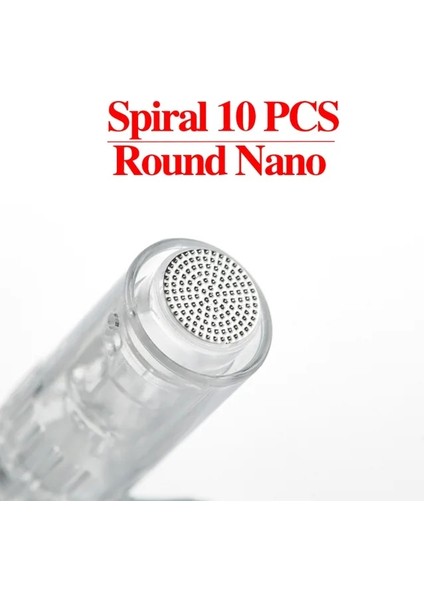 10 Adet Yuvarlak Kablosuz V1 Derma Kalemi LED Ekran ile 5 Seviye Dermapen Mikroiğne Mikroiğneleme Meterapi Yaraları Mts Makinesi (Yurt Dışından)