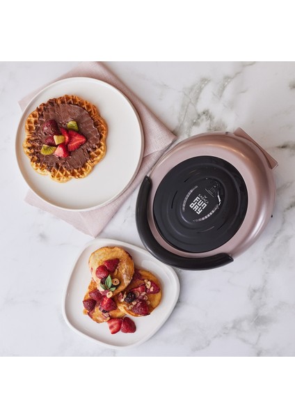 Funday Rosegold Çıkarılabilir Plakalı Waffle Makinesi 1000W