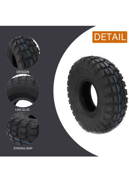 4.10/3.50-4 410/350-4 Atv Quad Go Kart 47CC 49CC Tıknaz 4.10-4 Lastik Iç Lastik Tüm Modellere Uygun 3.50-4 4 Inç Lastik-Dış Lastik (Yurt Dışından)