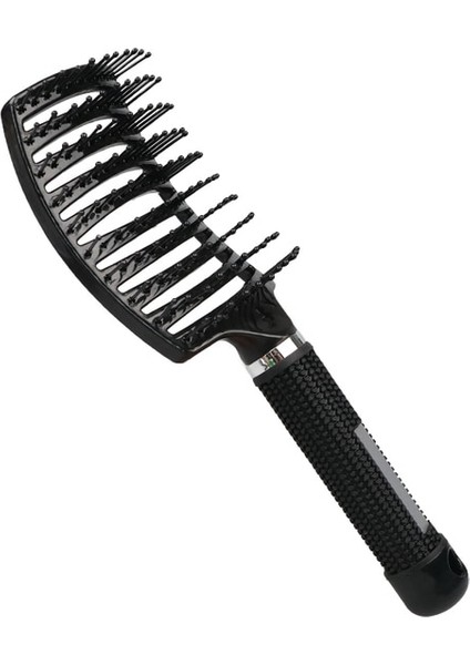 Tip B Siyah Saç Fırçası Saç Derisi Masaj Tarak Saç Fırçası Kıl ve Naylon Kadın Islak Kıvırcık Detangle Saç Fırçası Salon Kuaförlük Şekillendirici Araçları (Yurt Dışından)