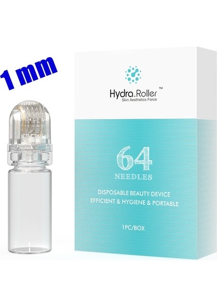 1mm 64 Pin Rulo Mikro Titanyum Iğne Uçları Derma Iğneleri Cilt Bakımı Anti-Aging Beyazlatıcı Şişe Rulo Serum Yeniden Kullanılabilir (Yurt Dışından)