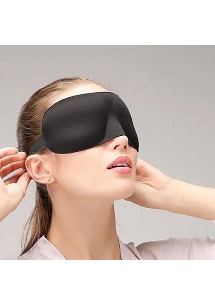 Gri 3D Yastıklı Yumuşak Uyku Seyahat Dinlenme Göz Uyku Maskesi (Yurt Dışından)