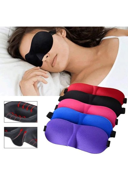 Gri 3D Yastıklı Yumuşak Uyku Seyahat Dinlenme Göz Uyku Maskesi (Yurt Dışından)