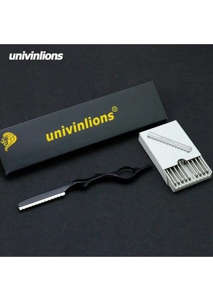 B-9-L Univinlions 10 Adet Bıçaklı Berber Inceltme Jilet Düz Kuaförlük Jilet Salon Saç Kesme Bıçağı Tiner Sopa Jilet (Yurt Dışından)