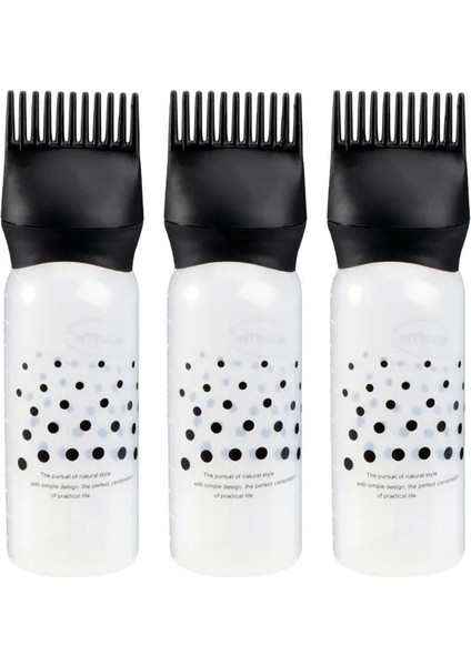 Siyah Kök Tarak Aplikatör Şişesi, Salon Saç Boyama Boyama Için Dereceli Ölçekli 3 Adet 6 Oz Kök Tarak Sıkma Aplikatör Şişeleri, (Yurt Dışından) fiyatları