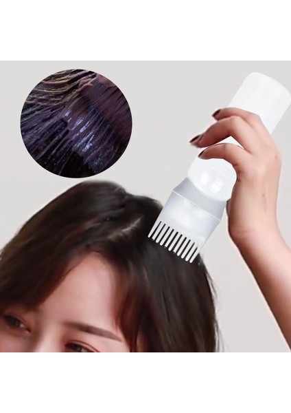 Mor 120 ml Kök Tarak Aplikatör Şişe Saç Boyama Boyama Dağıtım Şişe Perma Araçları Saç Boyası Aplikatör Fırçası Salon Için (Yurt Dışından)