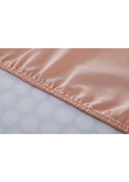 Colourful Fitted Çarşaf Tek King Size - Somon