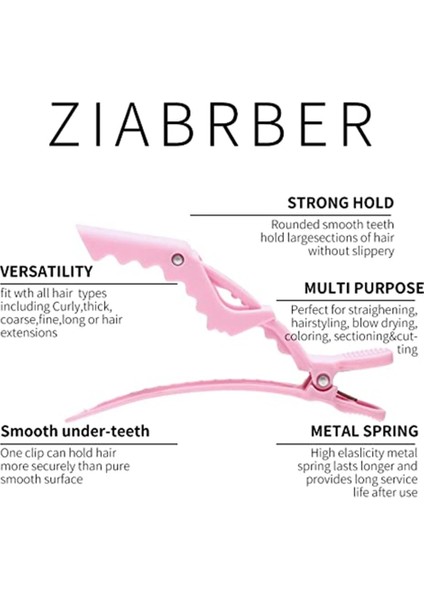 Pembe Pro Berber Saç Klipleri Kuaförlük Kelepçeleri Pençe Saç Bölümleme Klip Salon Kuaför Kuaför Aksesuarları (Yurt Dışından) modelleri