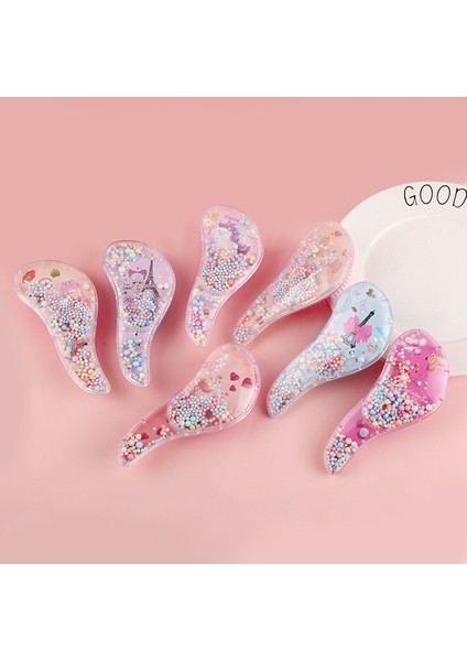 Pembe Kız Çocuklar Karikatür Unicorn Anti-Düğüm Saç Tarak Anti-Statik Saç Fırçası Küçük Kuaförlük Tarak Kadın Kuaförlük Ürünleri 2023 (Yurt Dışından)