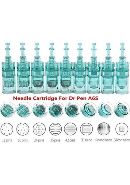 5 Adet 24 Pin 5 Adet Dr Kalem Ultima A6S Kartuşları Mikro Iğneleme Kalem Iğneleri Cilt Bakım Kalemi Süngü Yedek Kafa 11 16 36 42 Nano Mikro Iğne (Yurt Dışından)