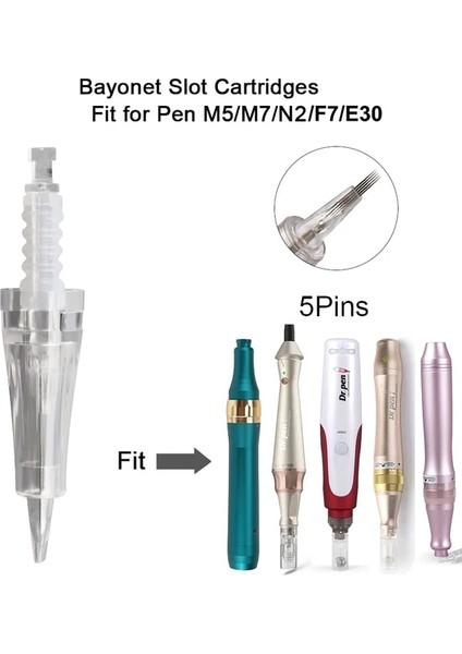 20 Adet 5 Pin Dermapen N2 M5 M7 E30 F7 Iğneler Kartuş Derma Süngü Yuvası Kartuşları Ultima Drpen Mikroiğneler 1/3/5/7/9/12/36/42 Pin Nano (Yurt Dışından) fiyatları