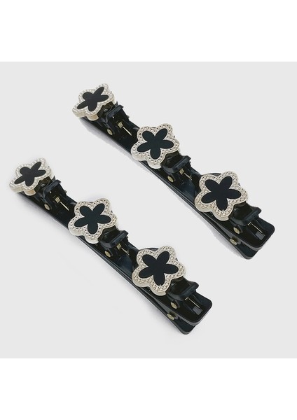 Style7 2 Adet 1-2 Adet Akrilik El Yapımı Inciler Saç Klipleri Pin 9cm Kadınlar Için Siyah Çiçekler Geometrik Yan Tokalarım Ördek Gagası Klip Şekillendirici Aracı (Yurt Dışından)