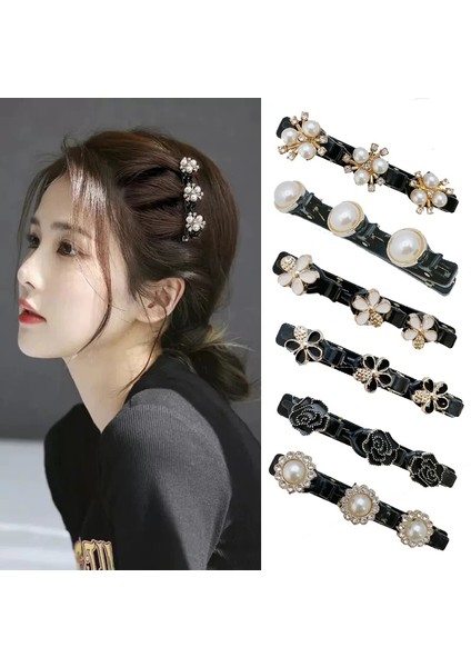 Style7 2 Adet 1-2 Adet Akrilik El Yapımı Inciler Saç Klipleri Pin 9cm Kadınlar Için Siyah Çiçekler Geometrik Yan Tokalarım Ördek Gagası Klip Şekillendirici Aracı (Yurt Dışından) fiyatları