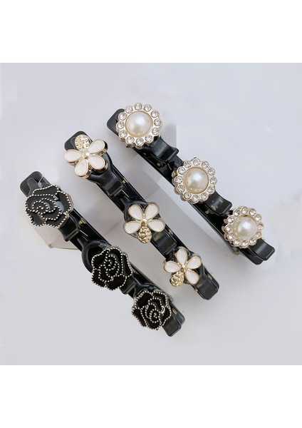 Style7 2 Adet 1-2 Adet Akrilik El Yapımı Inciler Saç Klipleri Pin 9cm Kadınlar Için Siyah Çiçekler Geometrik Yan Tokalarım Ördek Gagası Klip Şekillendirici Aracı (Yurt Dışından) indirimleri