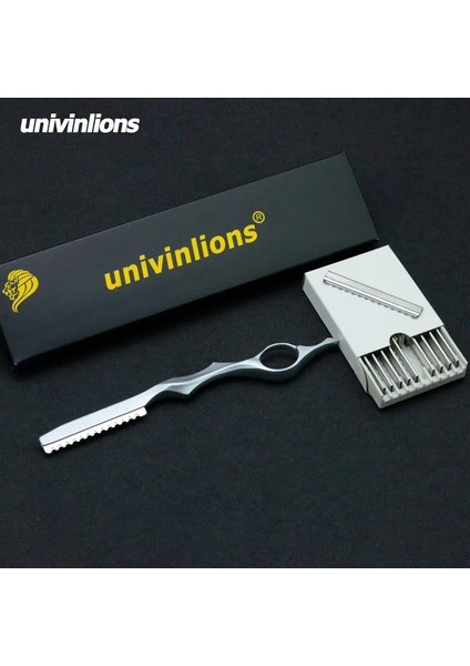 B-9-P Univinlions 10 Adet Bıçaklı Berber Inceltme Jilet Düz Kuaförlük Jilet Salon Saç Kesme Bıçağı Tiner Sopa Jilet (Yurt Dışından)