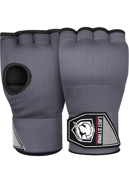 Koyu Gri 1 Çift Jel Boks El Wrap Eldiven Ayarlanabilir Yarım Parmak Eldiven Uzun Bilek Kayışı ile Destek Mma Boks El Koruyucu Donanım (Yurt Dışından)