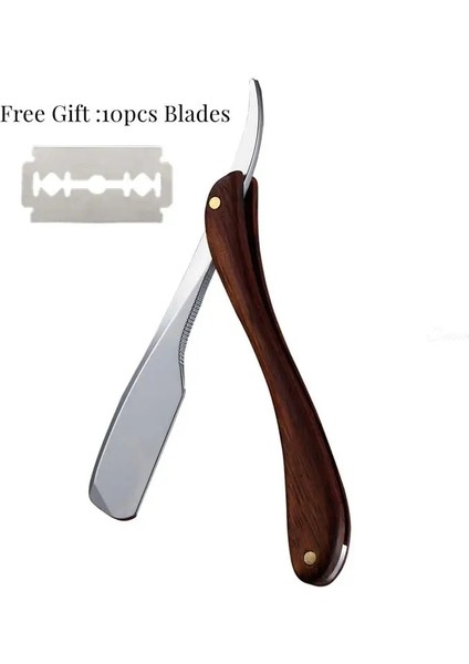 Gn Abs Saplı Jilet Erkek Tıraş Berber Aletleri Düz Manuel Jilet Kuaförlük Bıçağı Kaş Tıraş Paslanmaz Çelik Düz Jilet Ücretsiz 10 Bıçak (Yurt Dışından) fırsatları