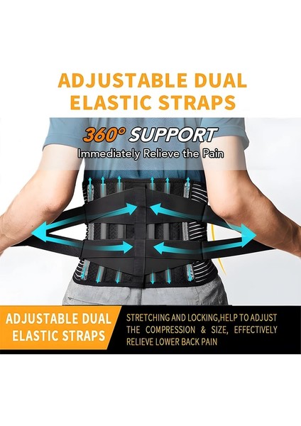 Şişme Pedli Siyah Xl Bel Destek Kemeri Bel Ağrısını Rahatlatır Çift Ayarlanabilir Destek Askıları Bel Fıtığı Için Alt Sırt Desteği (Yurt Dışından) fırsatları