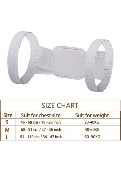 L-Beyaz Xl Duruş Düzeltici Sırt Desteği Üst Sırt Omuz Ağrısı Için Ayarlanabilir Duruş Desteği Duruş Eğitmeni Omurga Duruş Desteği (Yurt Dışından)