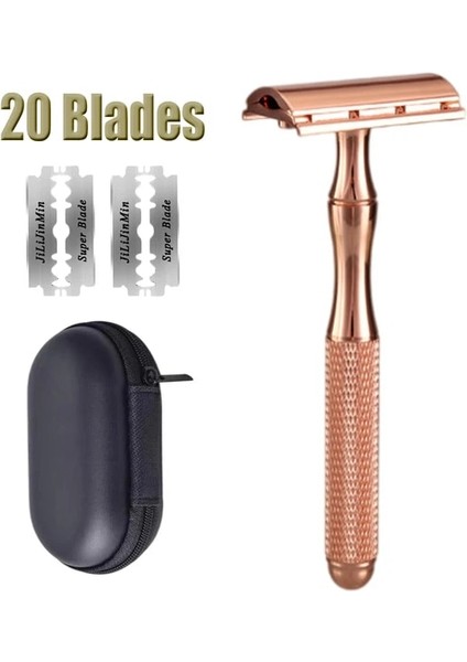 Paket 5 20 Bıçaklı Emniyetli Tıraş Makinesi, Erkekler Kadınlar Için Klasik Çift Kenar Tıraş Makinesi Manuel Tıraş Sakal Epilasyon (Yurt Dışından) fiyatları