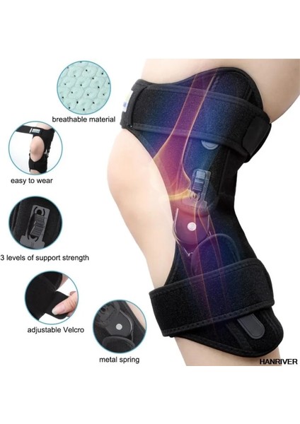 2 Adet Yükseltilmiş Üç Hızlı Ayarlanabilir Diz Eklemi Patella Sabit Destek Açık Yardımcı Diz Güçlendirici (Yurt Dışından) indirimleri