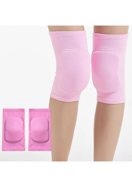 Pembe Xs 13-25 kg Spor Sıkıştırma Diz Pedleri Elastik Diz Koruyucu Kalınlaşmış Sünger Dans Silindiri Voleybol Için Destek Eğitim Dizlik (Yurt Dışından)