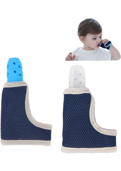 Stil 2 Mavi Bebek Dur Emme Eldiven Silikon Diş Kaşıyıcı Nefes Parmak Emme Durdurma Koruması Emme Başparmak Koruyucu Çocuklar Çocuklar Için Bebekler (Yurt Dışından) fiyatları
