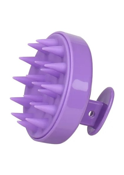 Mor Silikon Şampuan Fırça Kafası Saç Derisi Masaj Tarak Saç Yıkama Tarağı Saç Masaj Fırçası Banyo Duş Fırçası Salon Kuaförlük Araçları (Yurt Dışından)