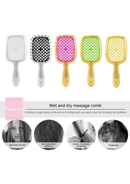 WS024-E Janeke Geniş Diş Hava Yastığı Tarak Salon Saç Derisi Masaj Tarak Saç Fırçası Buğday Samanı Çevre Koruma Janeke Saç Fırçası (Yurt Dışından) fiyatları