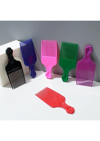 543-RANDOM-1PC 1 Parça Geniş Diş Fırçası Seçim Tarak Çatal Saç Fırçası Ekleme Saç Alma Tarak Plastik Dişli Tarak Kıvırcık Afro Saç Şekillendirici Araçları (Yurt Dışından) modelleri