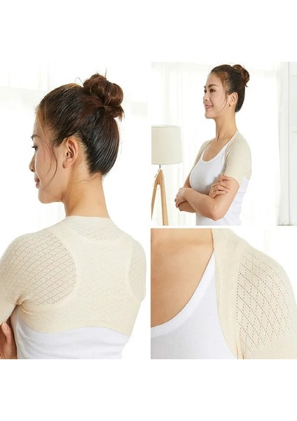 Bej Xxl Nefes Kol Manşet Kol Geri Düzeltme Omuz Desteği Wrap Isıtıcı Rahat Omuz Vücut Şekillendirme Koruyucu Kadın Erkek (Yurt Dışından)