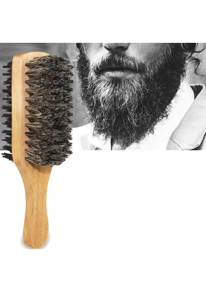 L Erkek Domuzu Kıl Saç Fırçası - Erkek Için Doğal Ahşap Dalga Fırçası, Kısa, Uzun, Kalın, Kıvırcık, Dalgalı Saçlar Için Şekillendirici Sakal Saç Fırçası (Yurt Dışından)