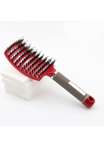 Kızıl Saç Fırçası Saç Derisi Masaj Tarak Saç Fırçası Kıl ve Naylon Kadın Islak Kıvırcık Detangle Saç Fırçası Salon Kuaförlük Şekillendirici Araçları (Yurt Dışından)