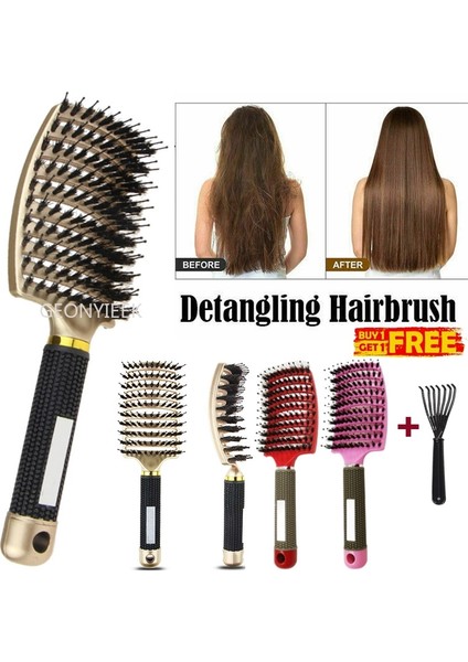 Gök Mavisi ve Fırça Saç Derisi Masaj Tarak Kıl Naylon Saç Fırçası Islak Kıvırcık Detangle Anti-Statik Saç Fırçası Profesyonel Salon Kuaförlük Tarzı (Yurt Dışından) fiyatları