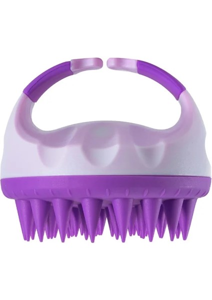 Çift Mor Silikon Şampuan Fırça Kafası Saç Derisi Masaj Tarak Saç Yıkama Tarağı Saç Masaj Fırçası Duş Banyo Fırçası Salon Kuaförlük Aracı (Yurt Dışından)