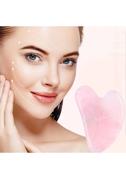 Mavi Renk Pembe Kristal Kazıma Tahtası Kalp Şeklinde Mor Taş Yüz Kas Çekme Masaj Lotus Sıkılaştırıcı Cilt Meridyen Yeşim (Yurt Dışından)