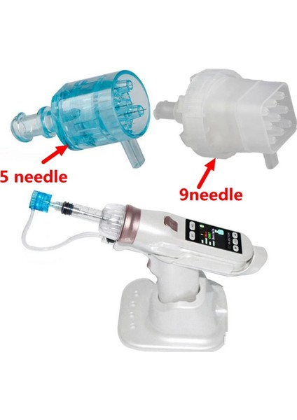 5 Adet 5 ml Şırınga 5/10 Adet 5/9 Pin Hydrolifting Tabancası Iğnesi Ez Vakum Mezoterapi Meso Tabancası Enjektör Negatif Basınç Kartuşu Iğne Aksesuarı (Yurt Dışından)