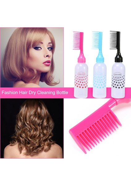 Pembe Saç Boyası Şişeleri Taşınabilir Pratik Boyama Fırçaları Plastik Saç Boyama Boş Şişe Doldurulabilir Şekillendirici Alet Kaynağı (Yurt Dışından) fırsatları