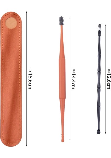 Turuncu 1 Takım Yumuşak Silikon Kulak Kiri Sökücü Taşınabilir Kulak Temizleyici Paslanmaz Çelik Kulak Kiri 2 Kafa Kulak Küreği Küret Sökücü Kulak Temizleme Çubuğu (Yurt Dışından) modelleri