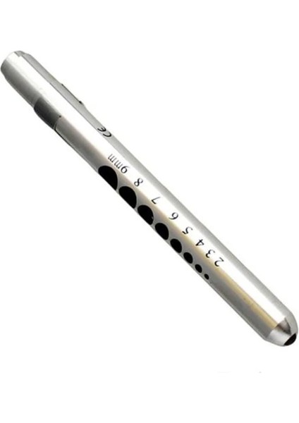 Gümüş Tıbbi Kalem LED El Feneri Alüminyum Cep Penlight Torch Otoskop Oftalmoskop Doktor Hemşire Için Kbb Acil Ilk Yardım Lambası (Yurt Dışından)