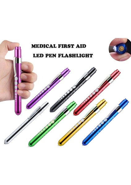 Gümüş Tıbbi Kalem LED El Feneri Alüminyum Cep Penlight Torch Otoskop Oftalmoskop Doktor Hemşire Için Kbb Acil Ilk Yardım Lambası (Yurt Dışından) fiyatları
