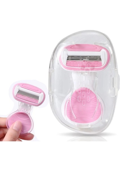 Stil 5 Taşınabilir Kadın Tıraş Bıçağı Seti Manuel Bikini Tıraş Makinesi Saç Çıkarıcı Bayanlar Için Özel Vücut Aloe Sabun Şerit Saklama Kutusu (Yurt Dışından)